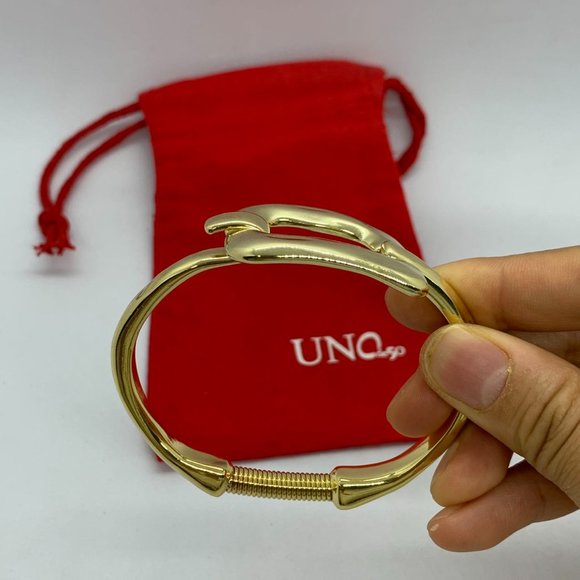 UNO de 50 Bracelet GODDESS BRACELET Gold-plated squared link hook clasp Bracelet - Picture 4 of 9